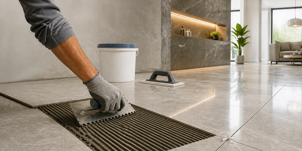 Tile adhesives and grouts
